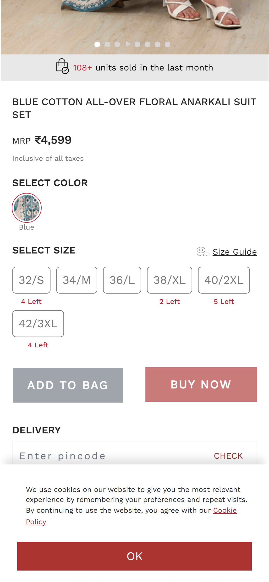 BIBA â€” Free Shipping, COD Available, Easy Return, Assured Quality strip near ATC